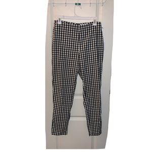 Revolve Dora Gingham Zip Pants in Black and White